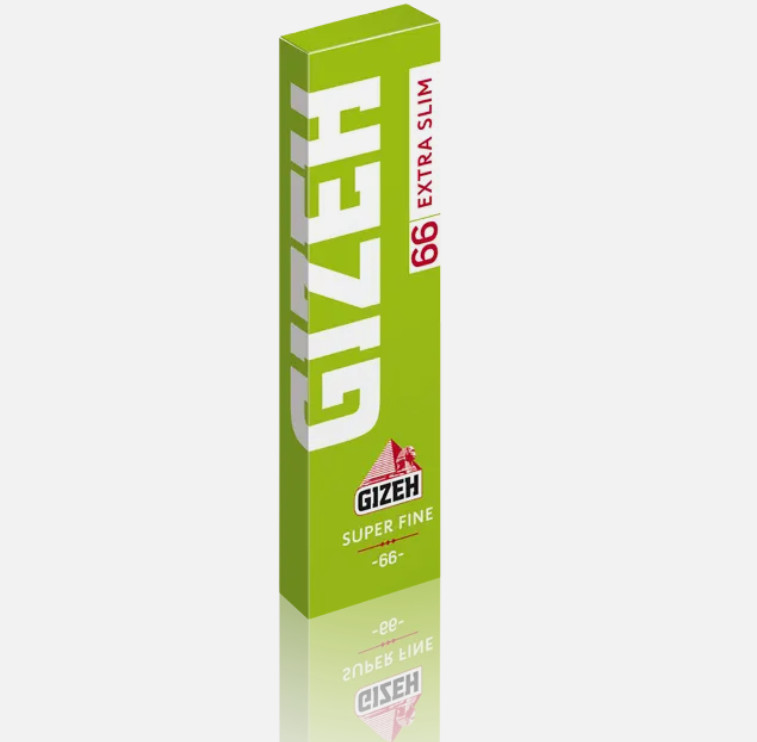 Gizeh Extra Slim Fine Rolling Papers Cut Corners 2x Full Box = 100 Booklets