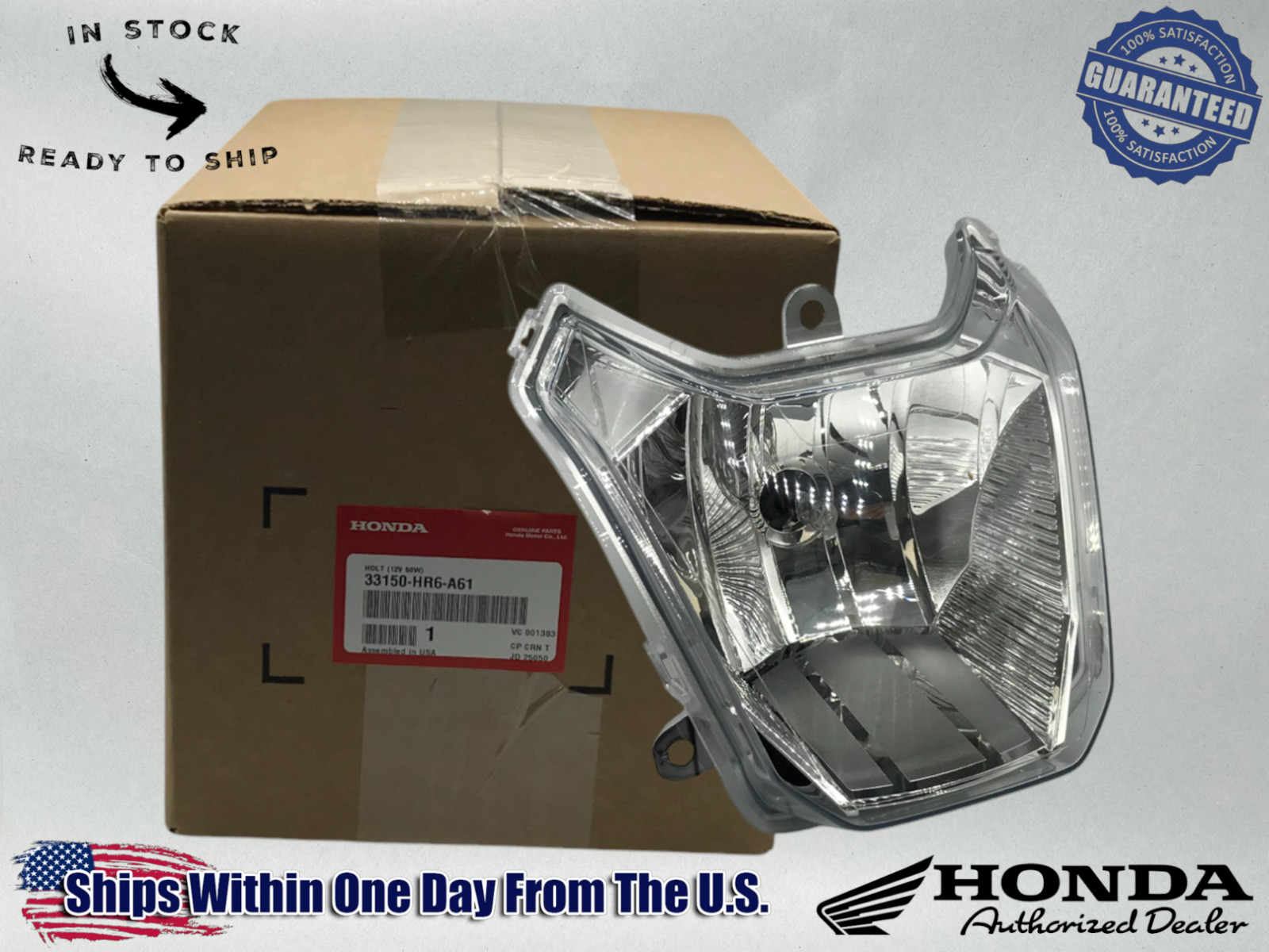 Honda Headlight Lens 15-25 TRX 500 Rubicon Foreman TRX500 TRX520 33150-HR6-A61