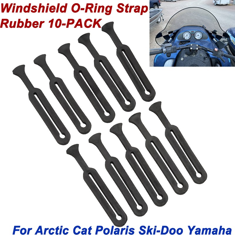 Windshield Rubber Straps For Snowmobile Arctic Cat Yamaha Polaris Skidoo 1999-26