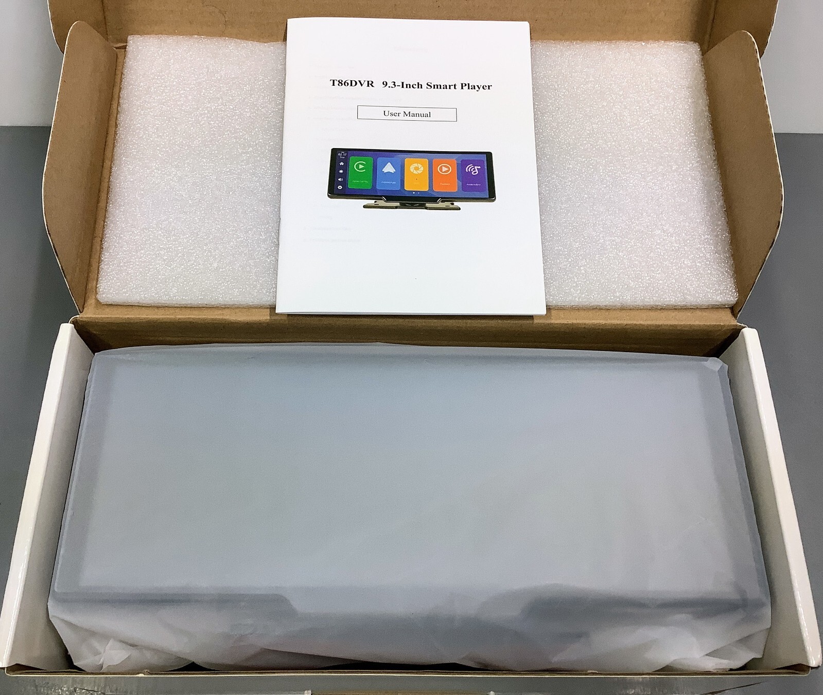 Podofo T86DVR - 9.3" Android Auto & Carplay Unit with Backup Camera