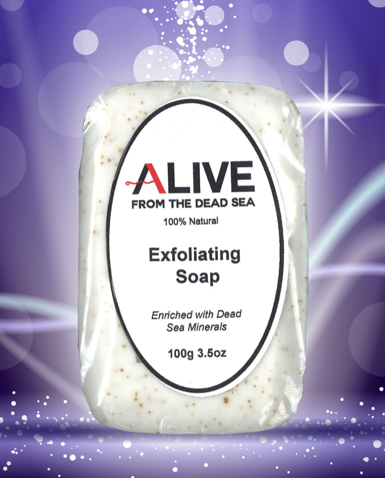 ALIVE Set of 2 - 100% Natural Dead Sea Mineral Exfoliating Soap