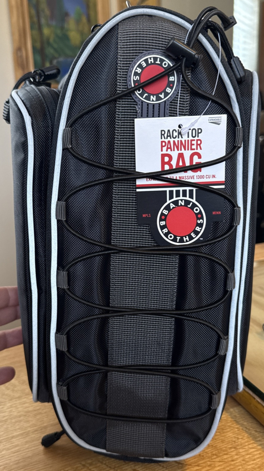 Banjo Brothers Rack Top Pannier Bag: Black NEW with TAGS