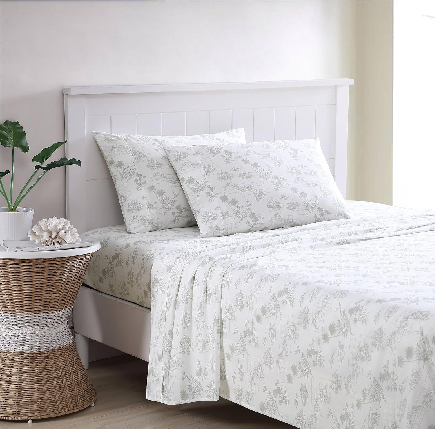 Tommy Bahama - King Size Sheets Set, Crisp & Tailored Cooling Sheets with a Smoo