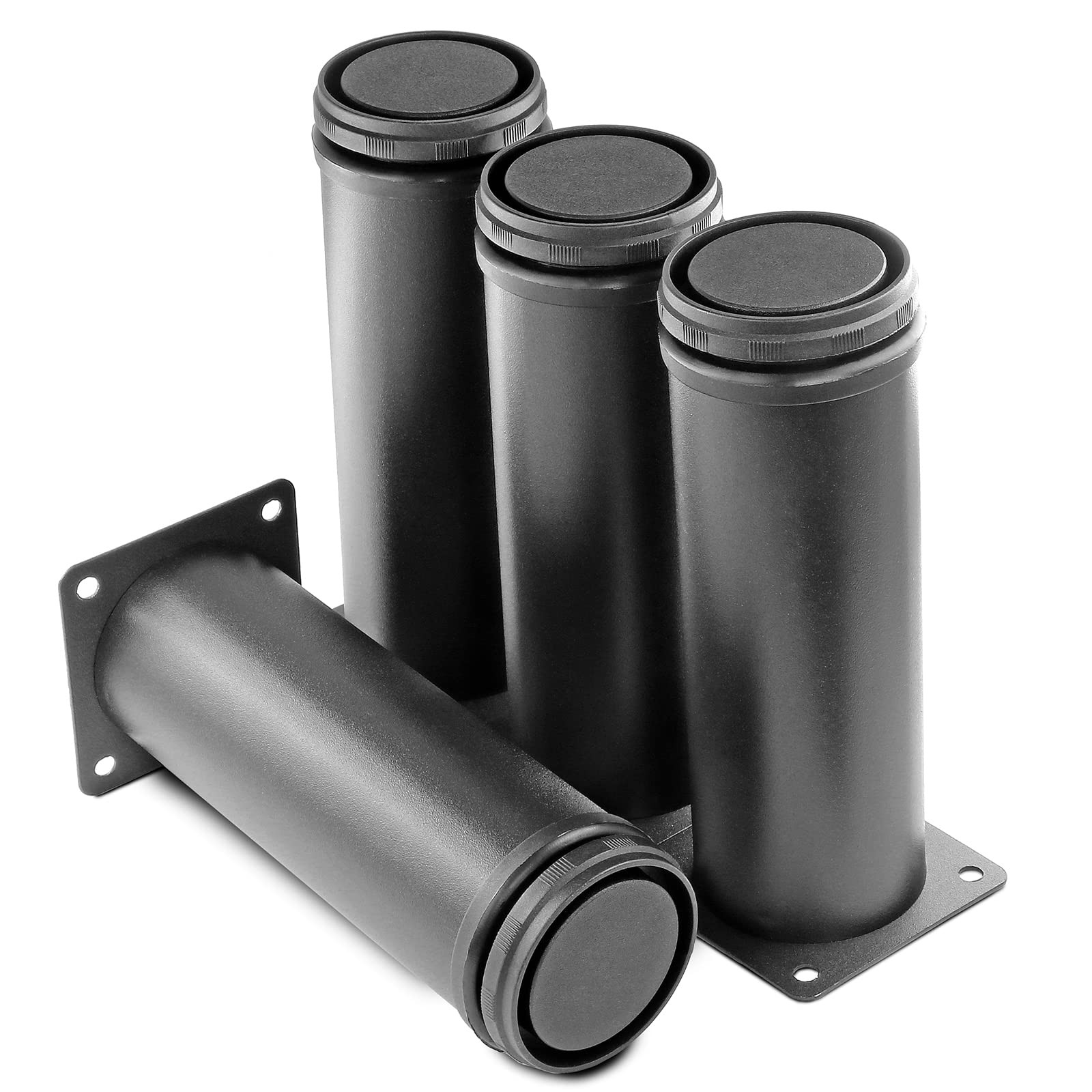 Masendelk 6 Inch Metal Furniture Legs Stainless Steel Adjustable Legs Black M...
