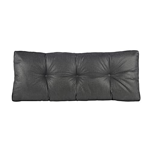 The Gripper Non-Slip Tufted Bench Cushion for Indoor 35 Inches Solid Black