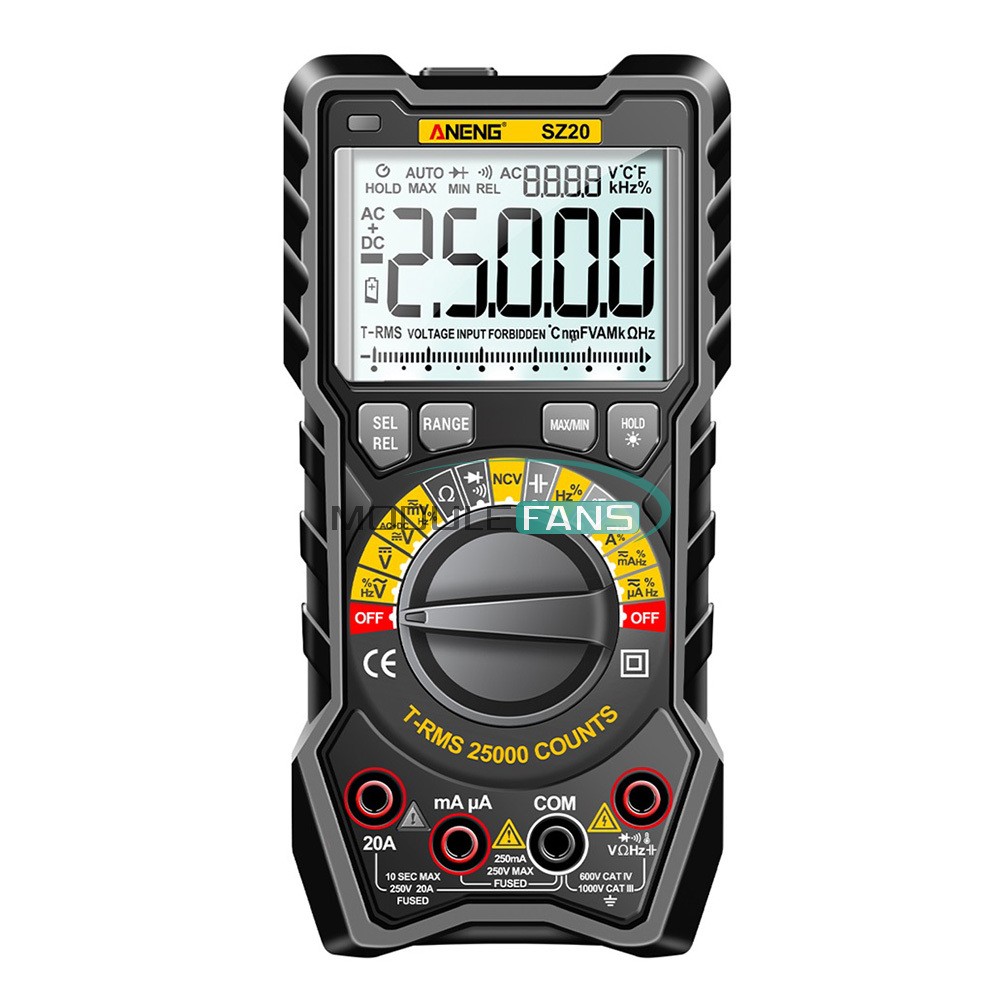 ANENG Digital Multimeter Tester Auto-Ranging AC DC NCV 25000 Counts Voltmeter