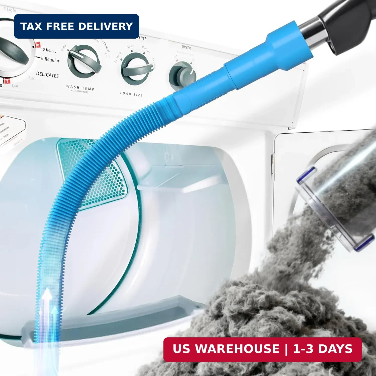 Holikme Dryer Vent Cleaner Kit Dryer Lint Vacuum Attachment Brush, Lint Remover,