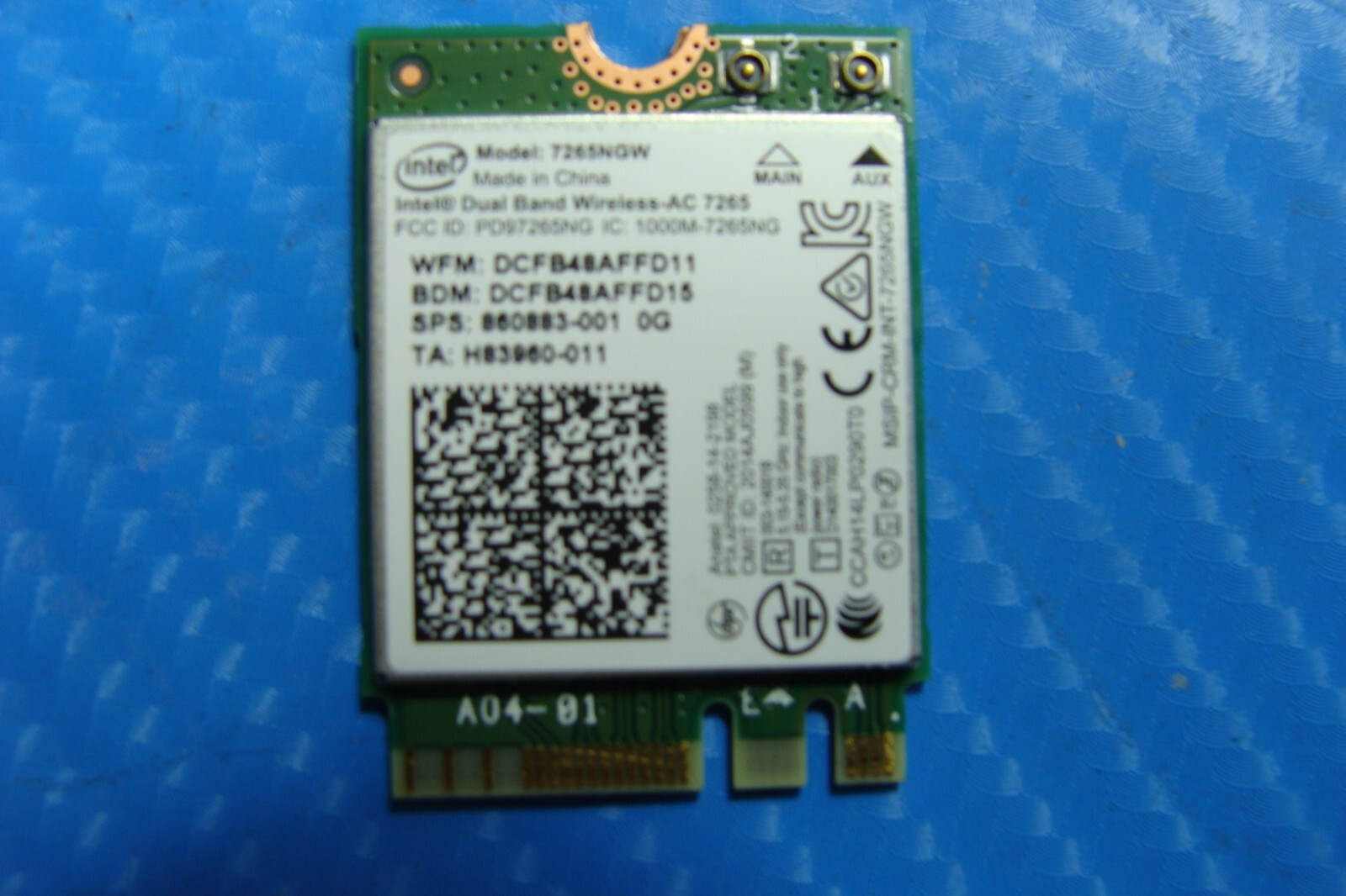 Acer Chromebook CB3-532-C47C 15.6" Genuine WiFi Wireless Card 7265NGW 860883-001