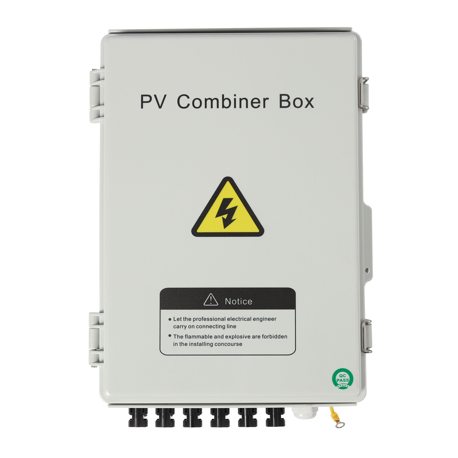 6-String Solar PV Combiner Box New 15A Circuit Breaker For Solar Panel System