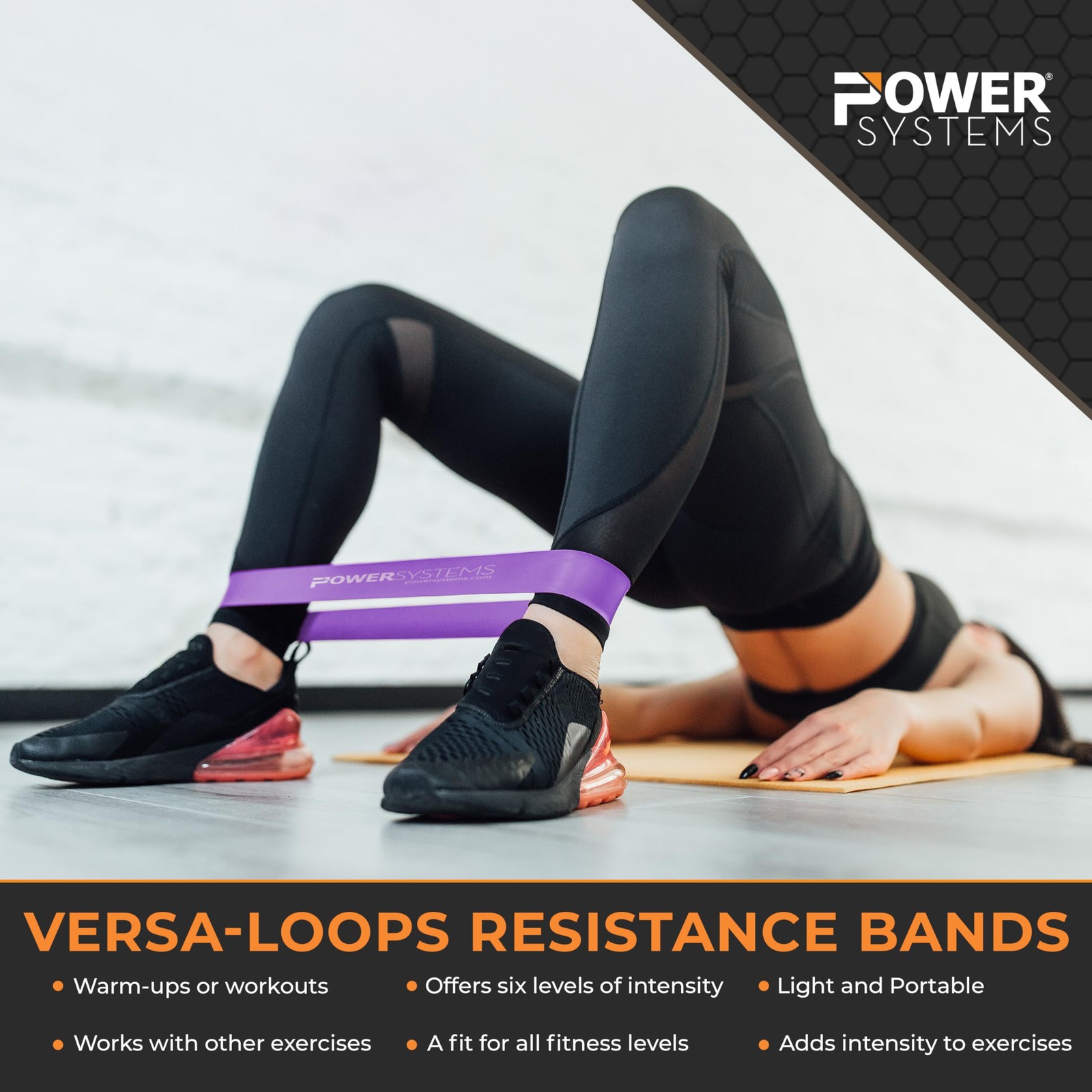 Power Systems Versa Loops, Resistance Bands for Personal Light, Lime Green