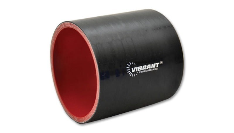 Vibrant 19812 1.625in I.D. x 3in Long Gloss Black Silicone Hose Coupling