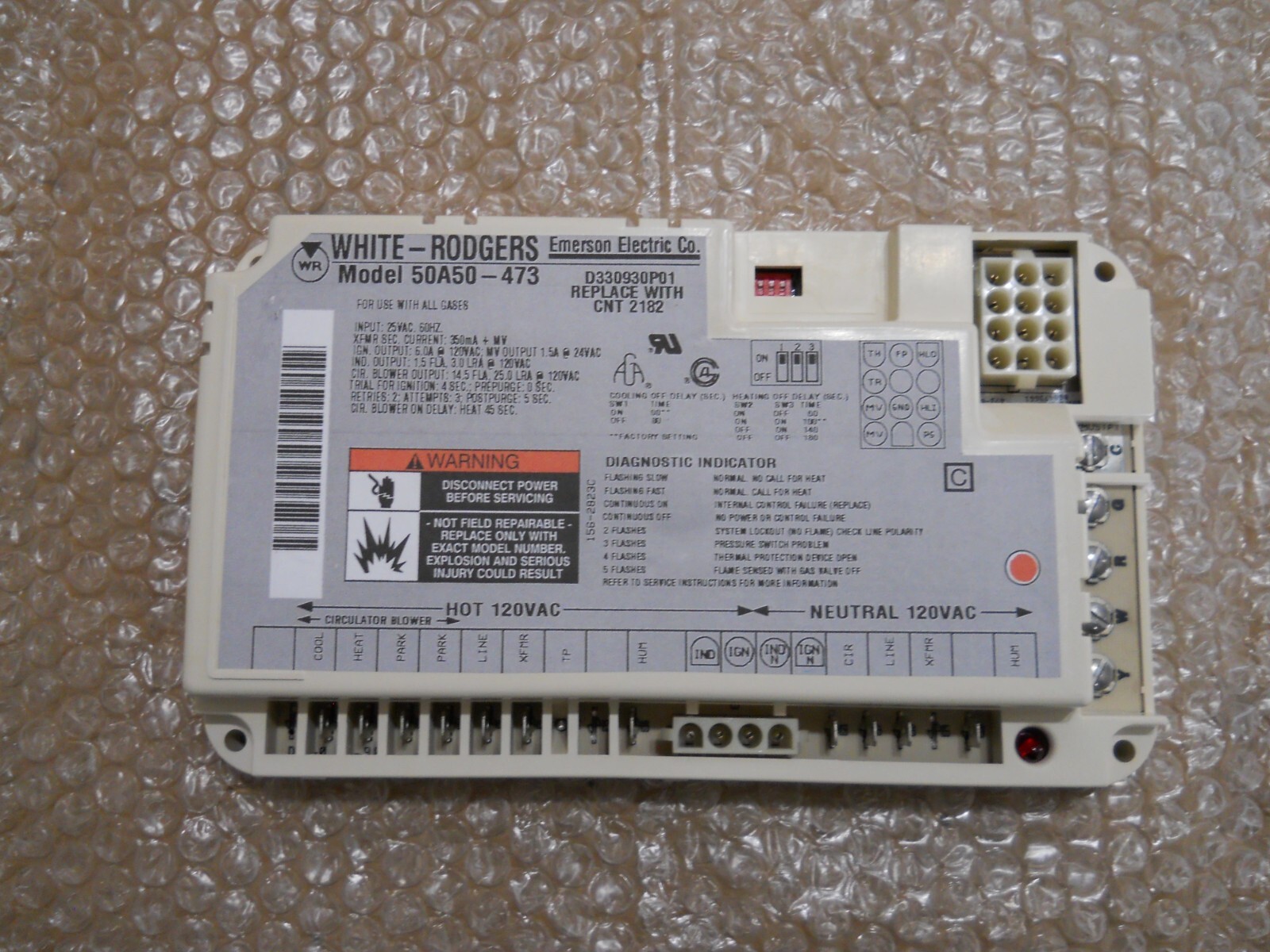 New OEM 50a50-473 White Rodgers Furnace Control Board 50A50-473    D330930P01