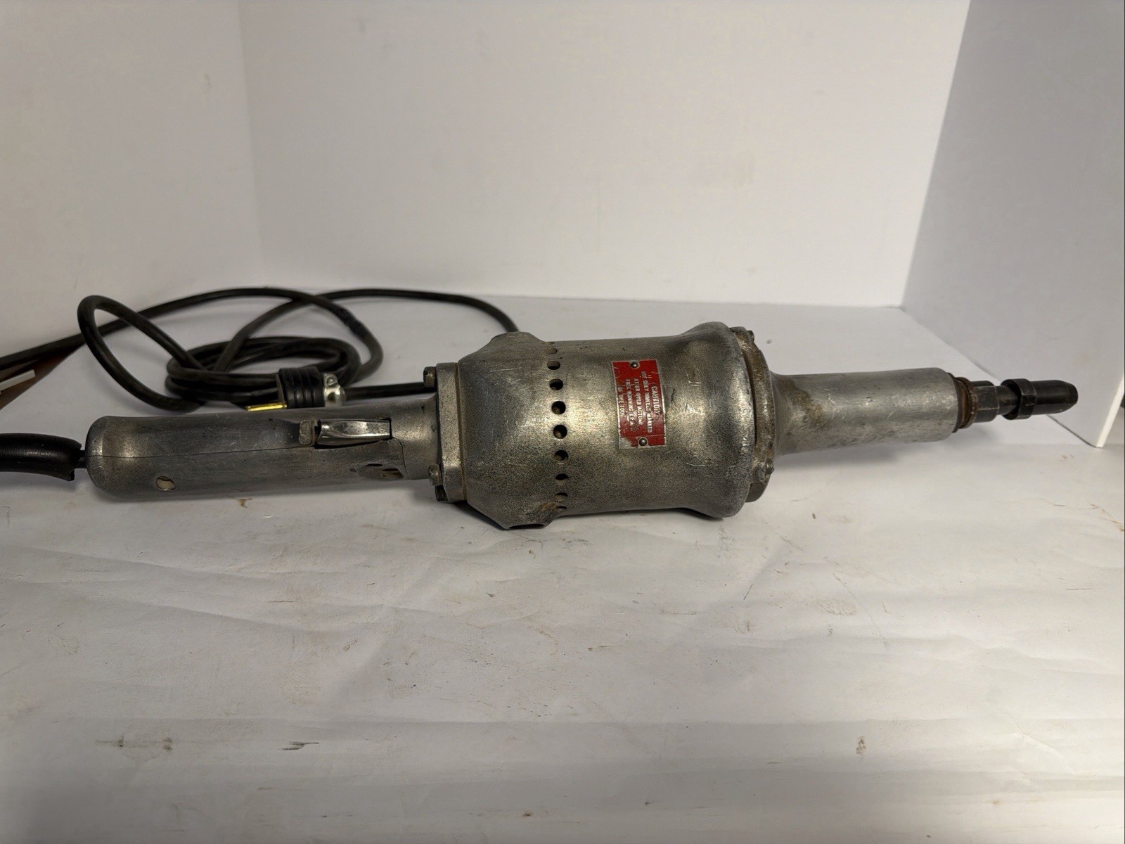 Vintage Heavy Duty Electric Straight Grinder 19.5” Cast Aluminum Housing Works