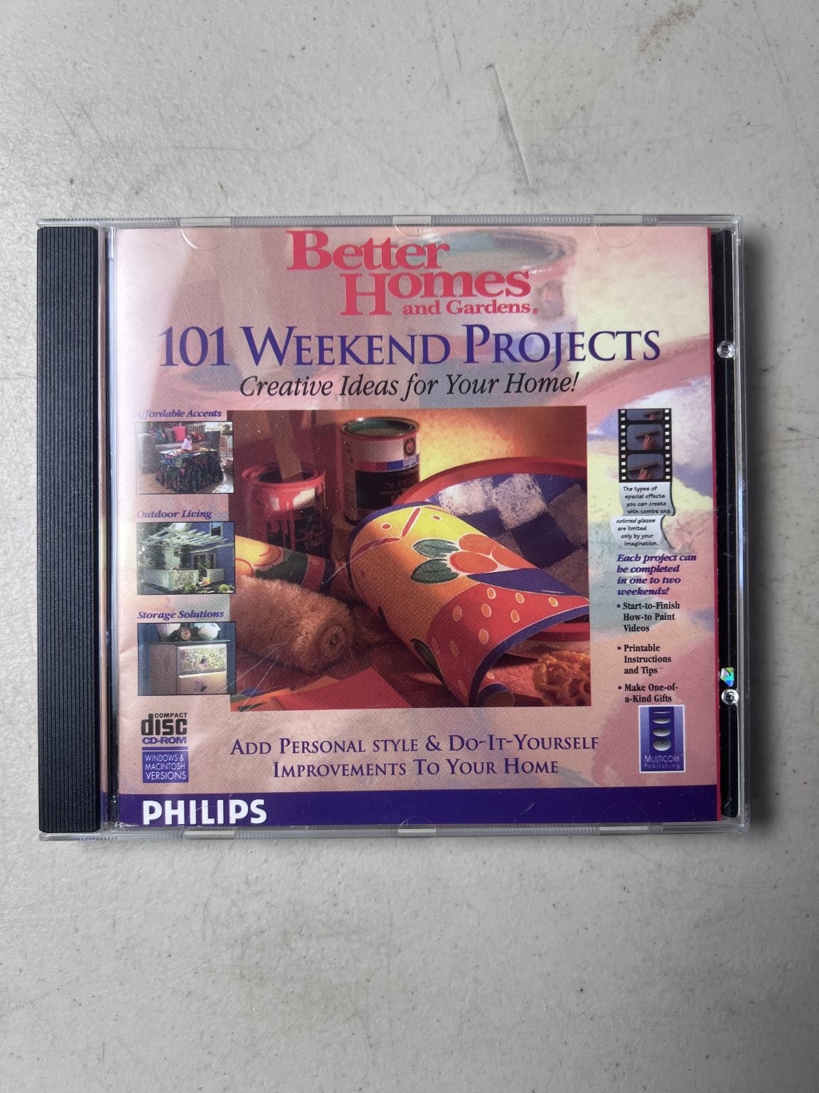Better Homes & Gardens 101 Weekend Projects PC/Mac CD-ROM Software Philips