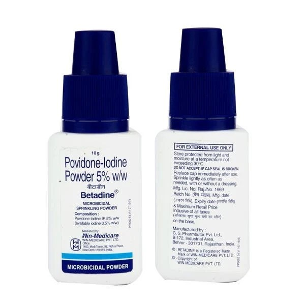 2 x Betadine Powder 10g – Antiseptic Wound Care with Povidone Iodine