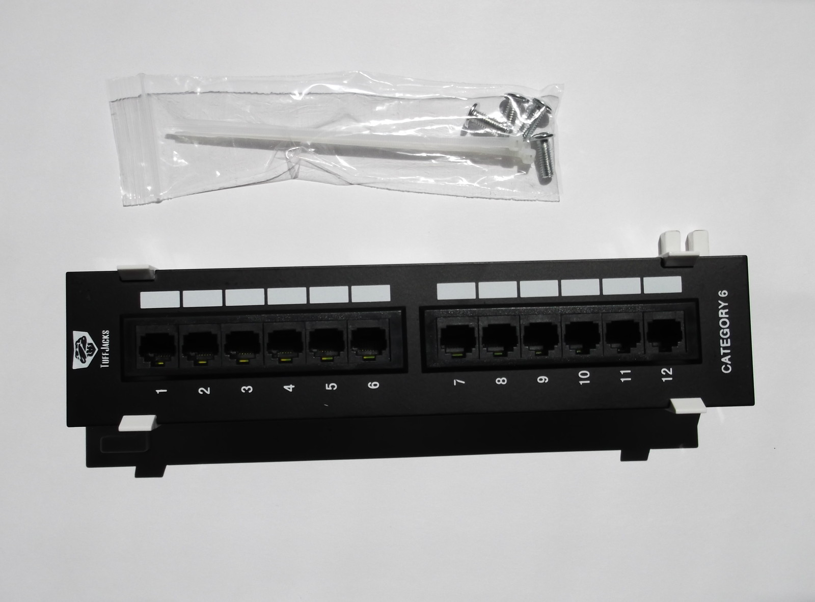 Cat6 12 Port Patch Panel 2 Pcs Pack Free Shipping Tuff Jacks Quality