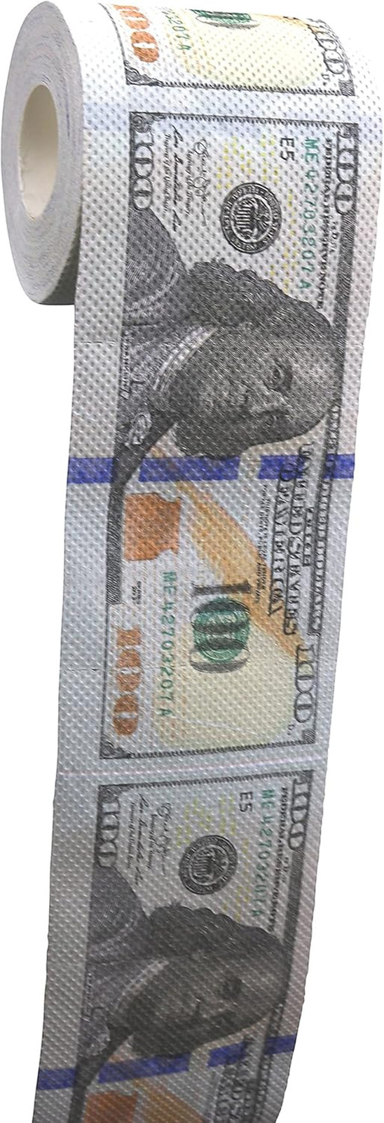 Iconikal 240-Sheet Gag Joke Money Toilet Paper, $100 Dollar Bill, 1 Roll
