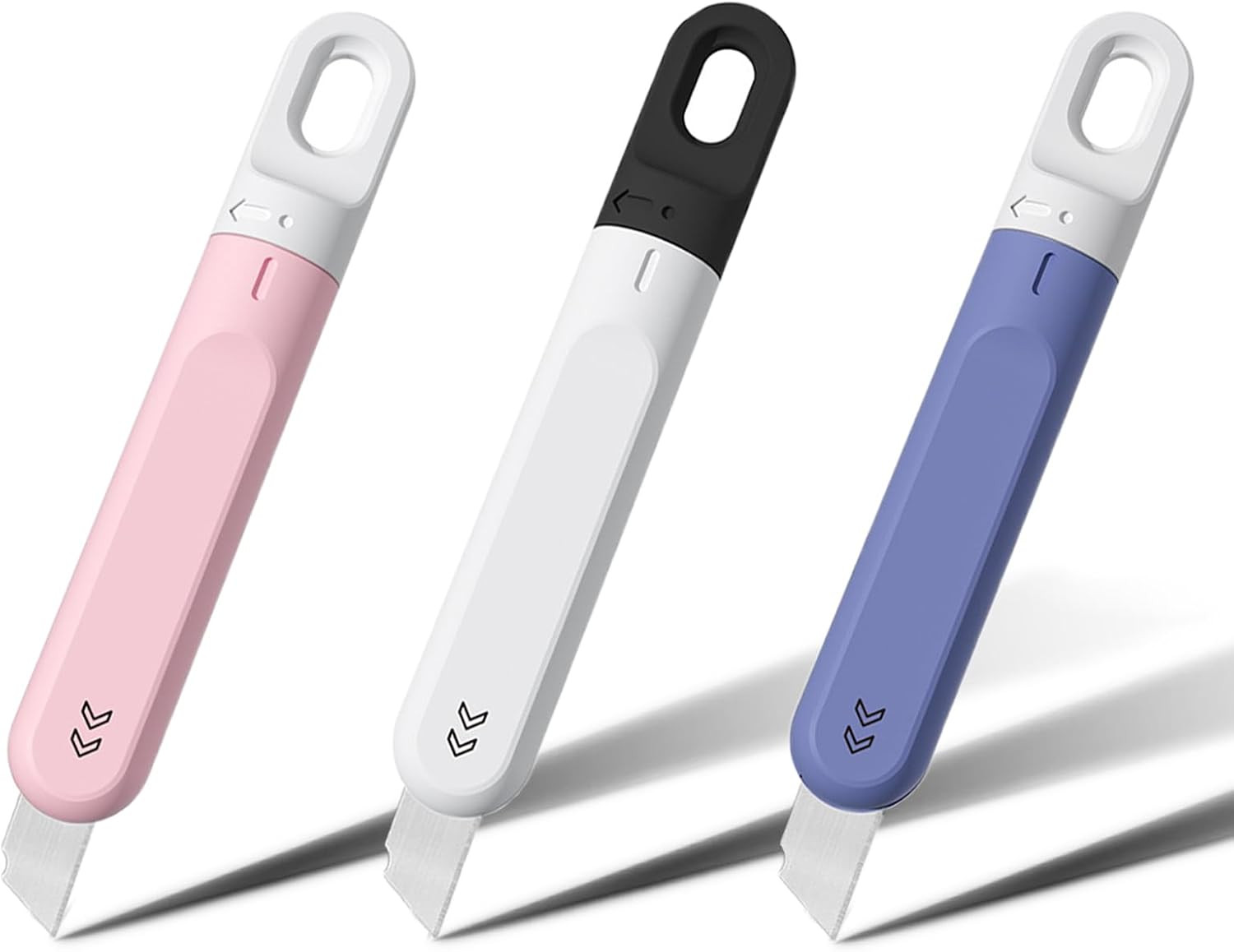 3 PCS Small Box Cutter, Small Utility Knife, Mini Pink Box Cutter for Women Rota