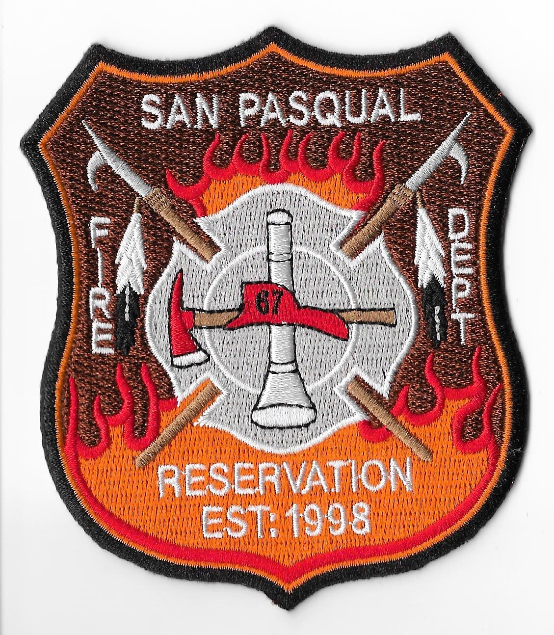 San Pascual Reservation Fire Department, California Shoulder Patch V1