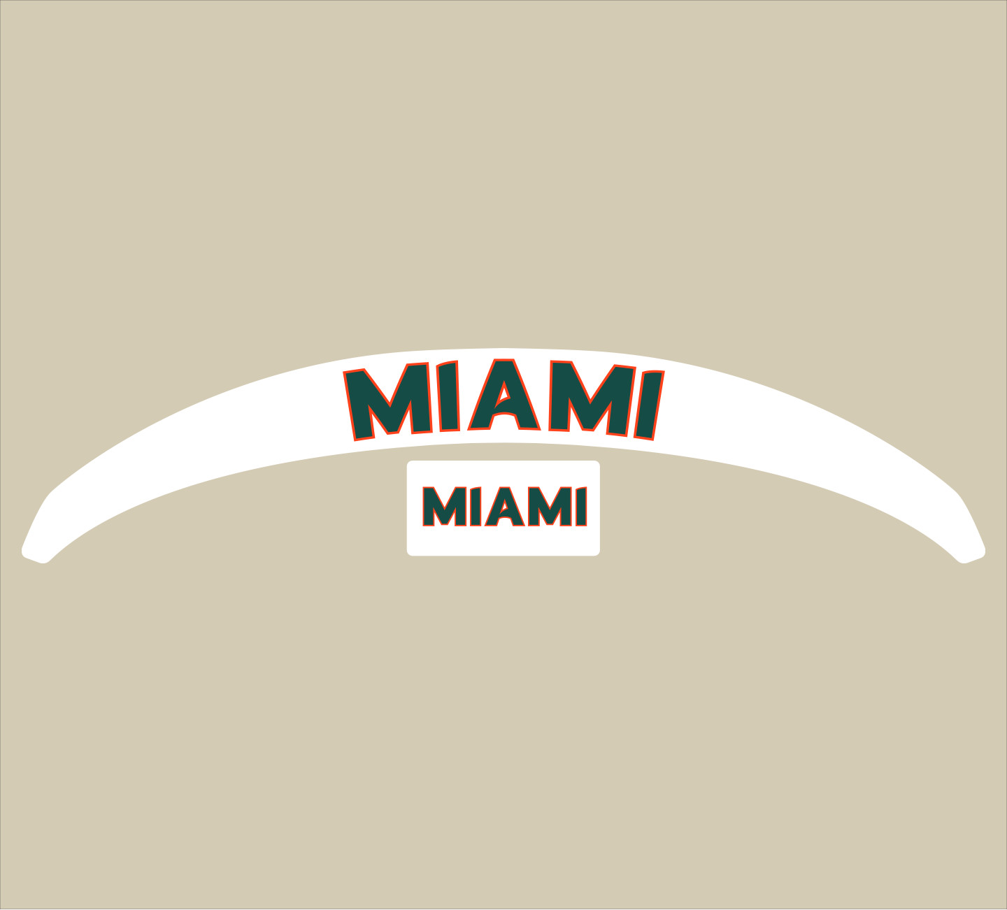 Miami Hurricanes Riddell Speed Mini Football Helmet Bumper Decal Set