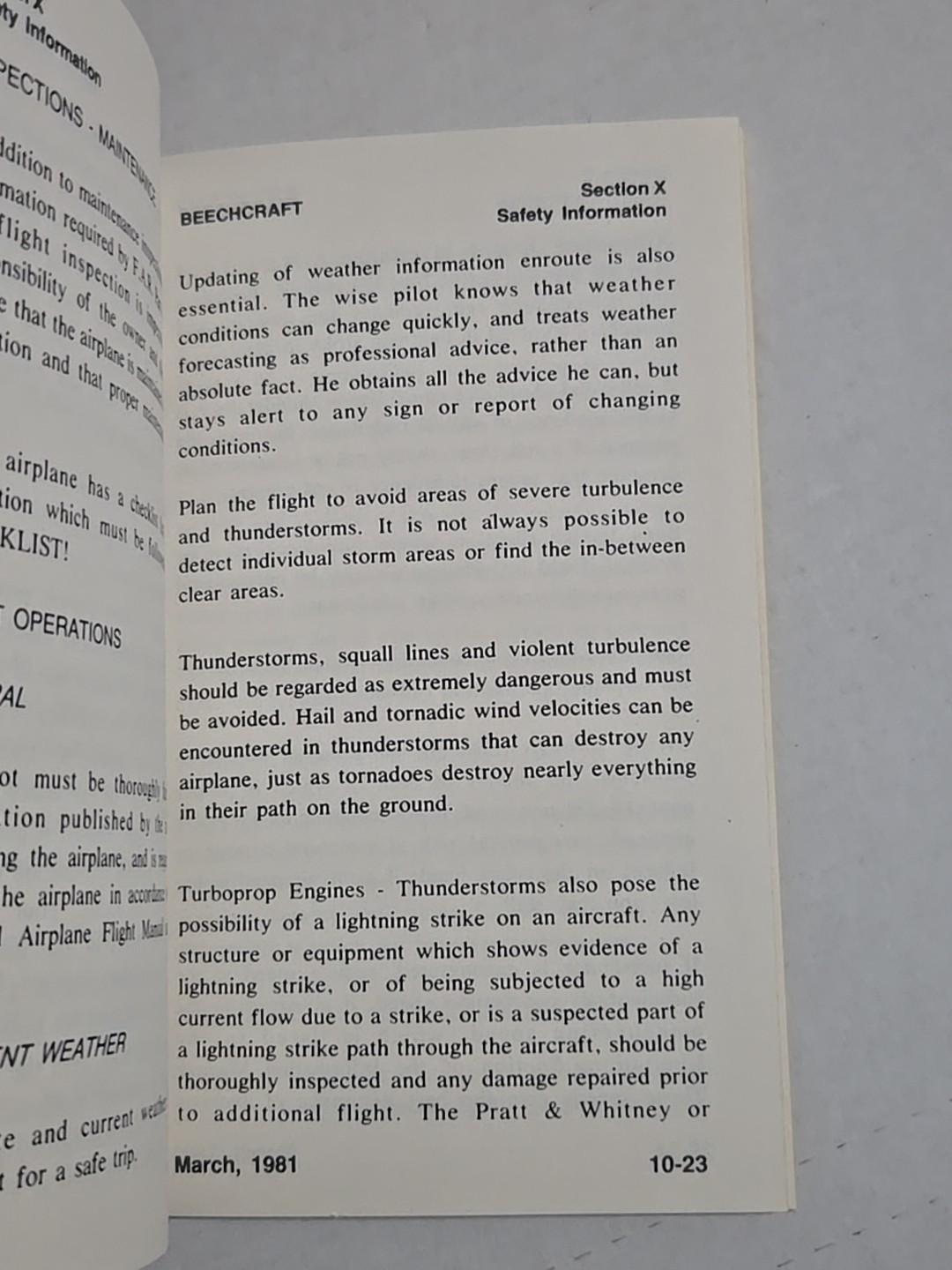 Beechcraft Safety Information - 1981 Edition