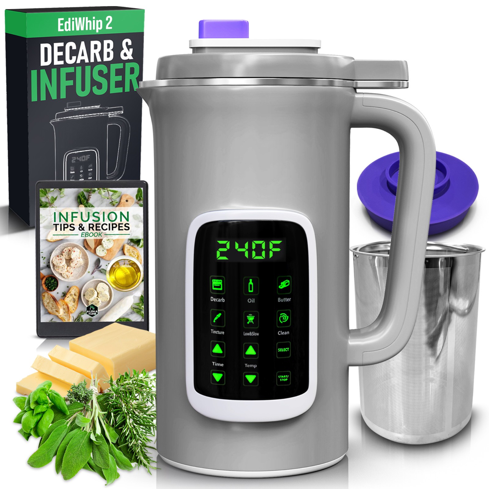 Decarboxylator Infuser maker to make magic herb  butter, oil, tincture infusions