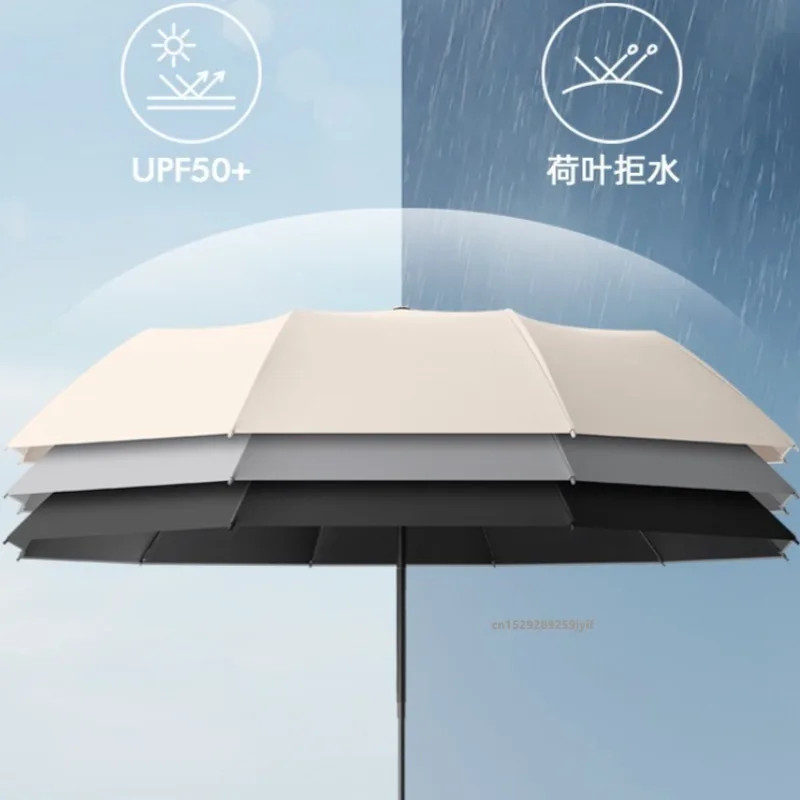 Extra Large Reinforced Umbrella for Men Women Wind and Rain Resistant UV Blockin
