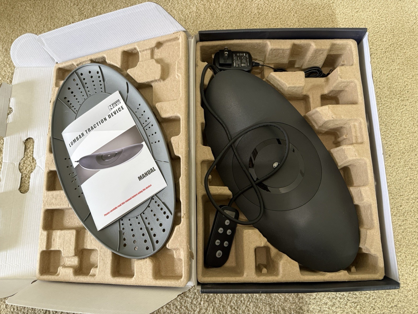New Back Lumbar Traction Device Electric  - Massager - Attached Remote