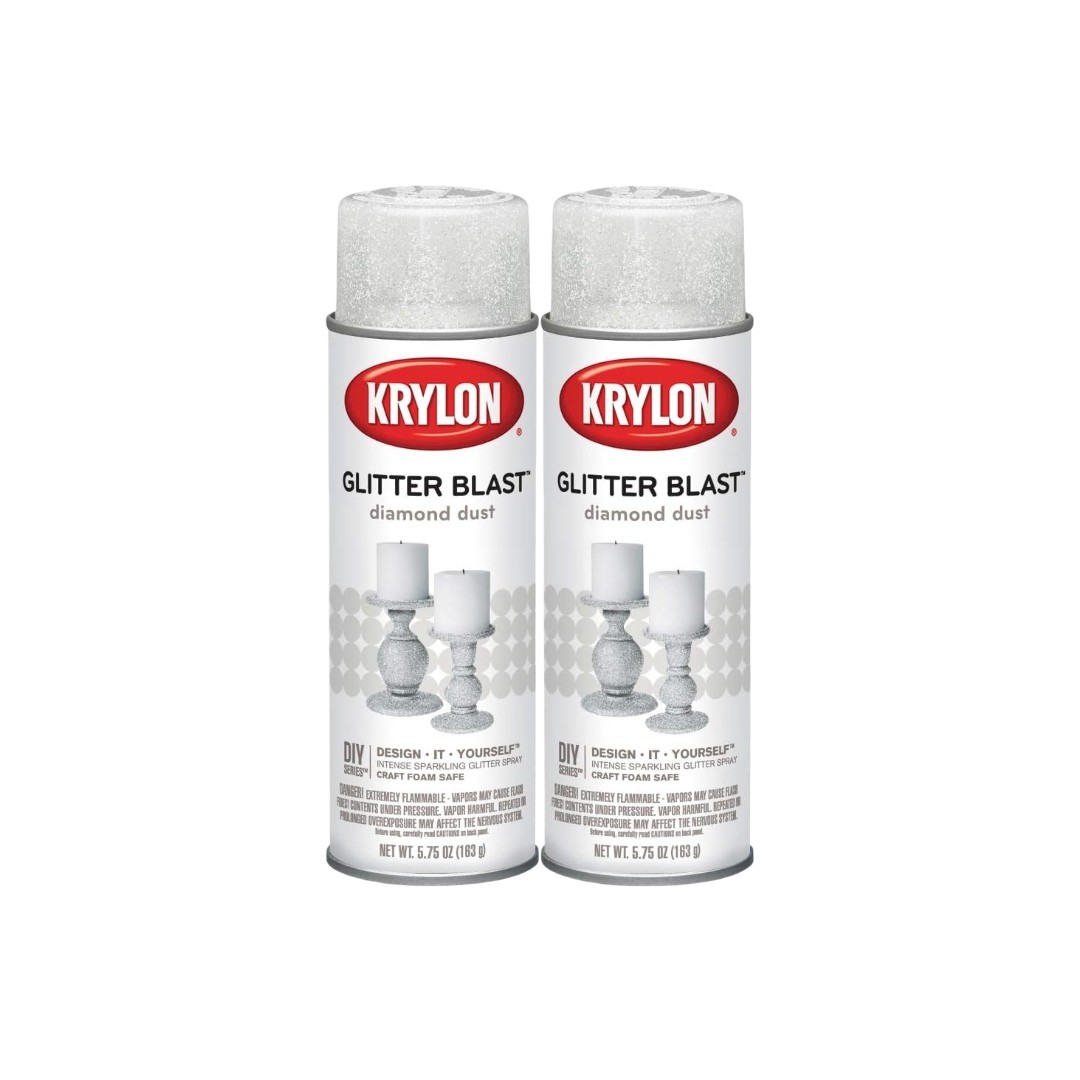 KRYLON 3804 -- Glitter Blast Diamond Dust 5.75 oz DIY Series 2 Pack