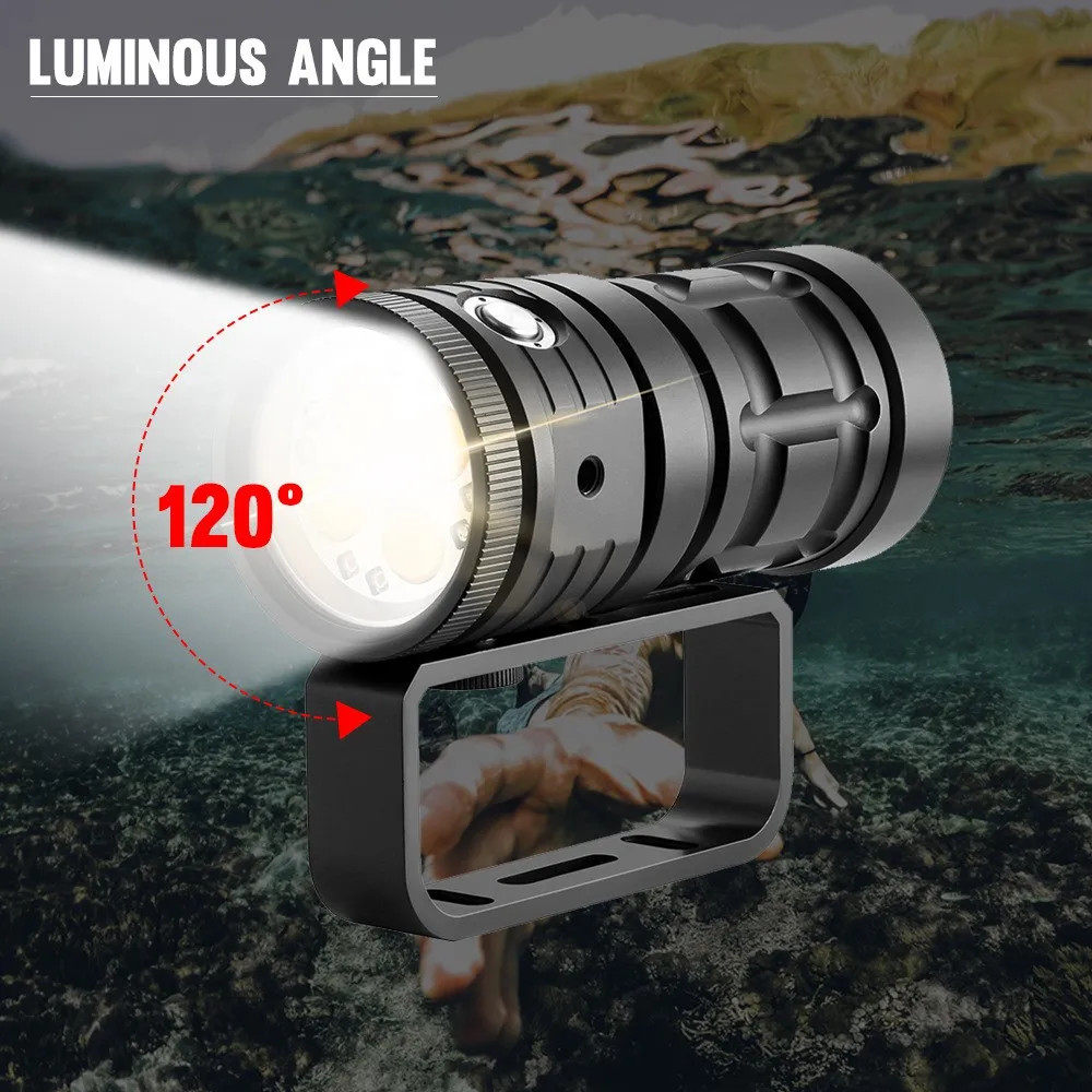 Special Strong Light Flashlight Diving Underwater Diving Photography Light
