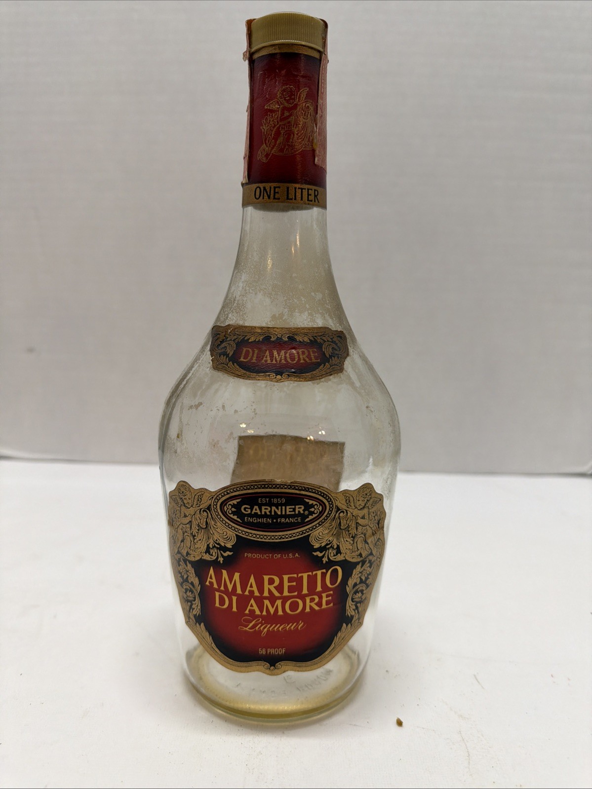 Vintage Amaretto Di Amore Liqueur Bottle Empty 1 Liter