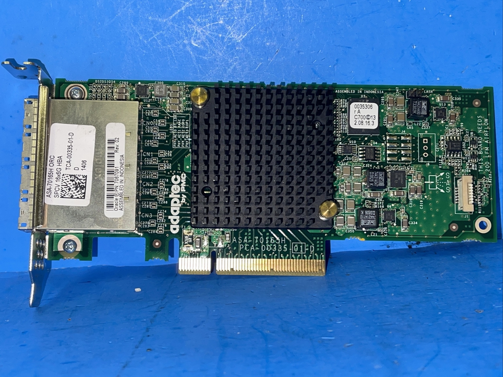 SUN 7067091 Adaptec ASA-70165H 4-Port External Mini-SAS HD PCIe x8 6Gb/s HBA SFF