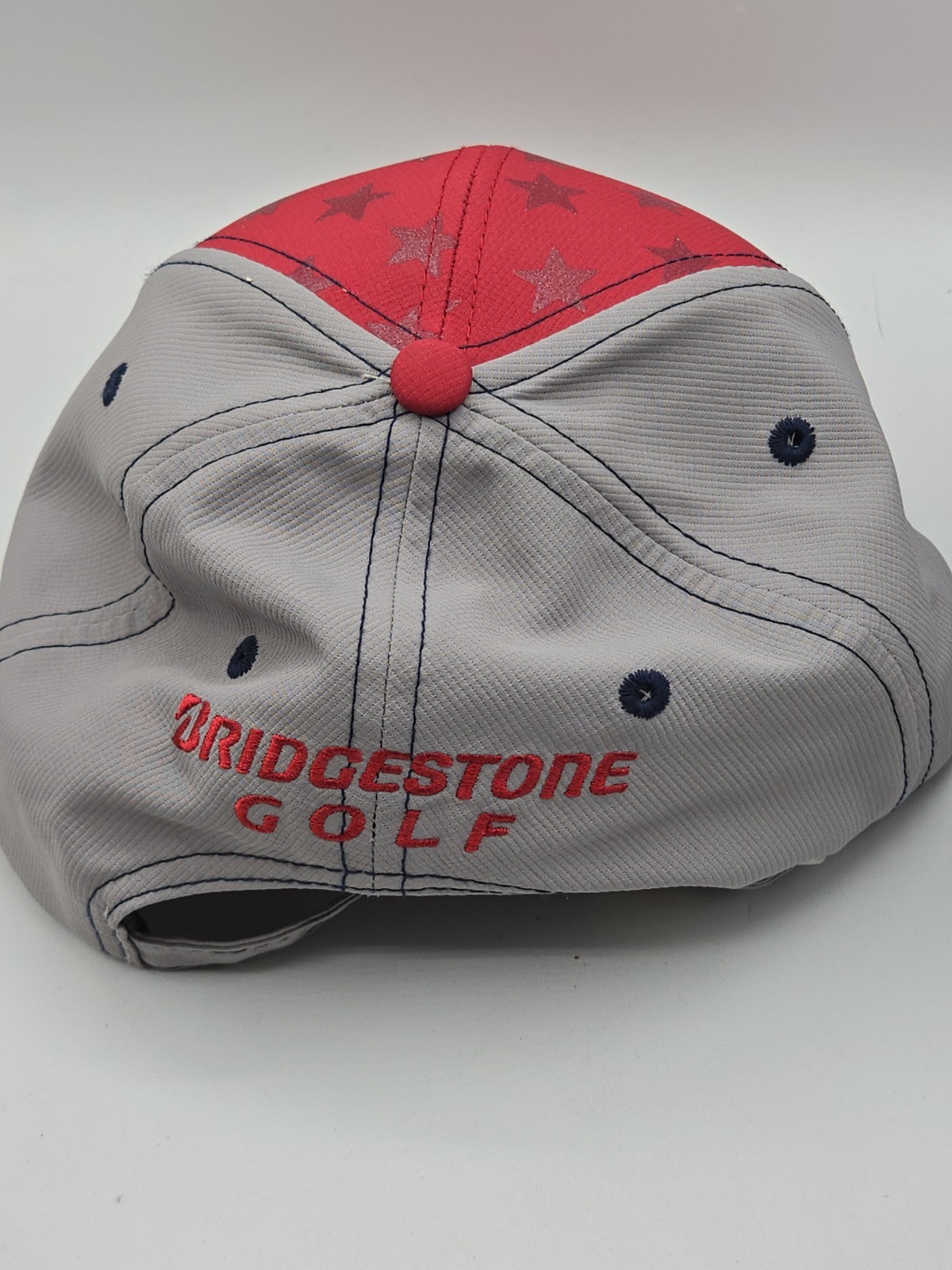 Bridgestone American Flag Red Strapback Golf Cap