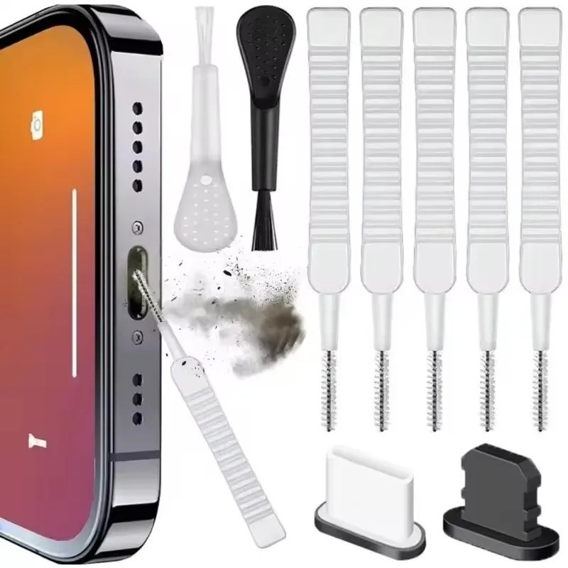 Mobile Phone Cleaning Kit Charging Port Speaker Brush Dust Plug Tool