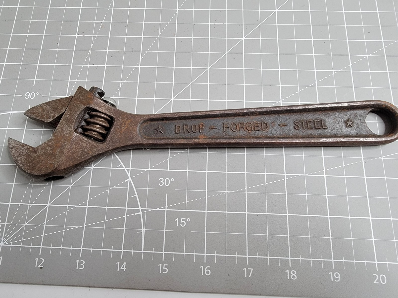 Fulton Tools 10in Adjustable Wrench Forged Steel German Good Working Order VTG