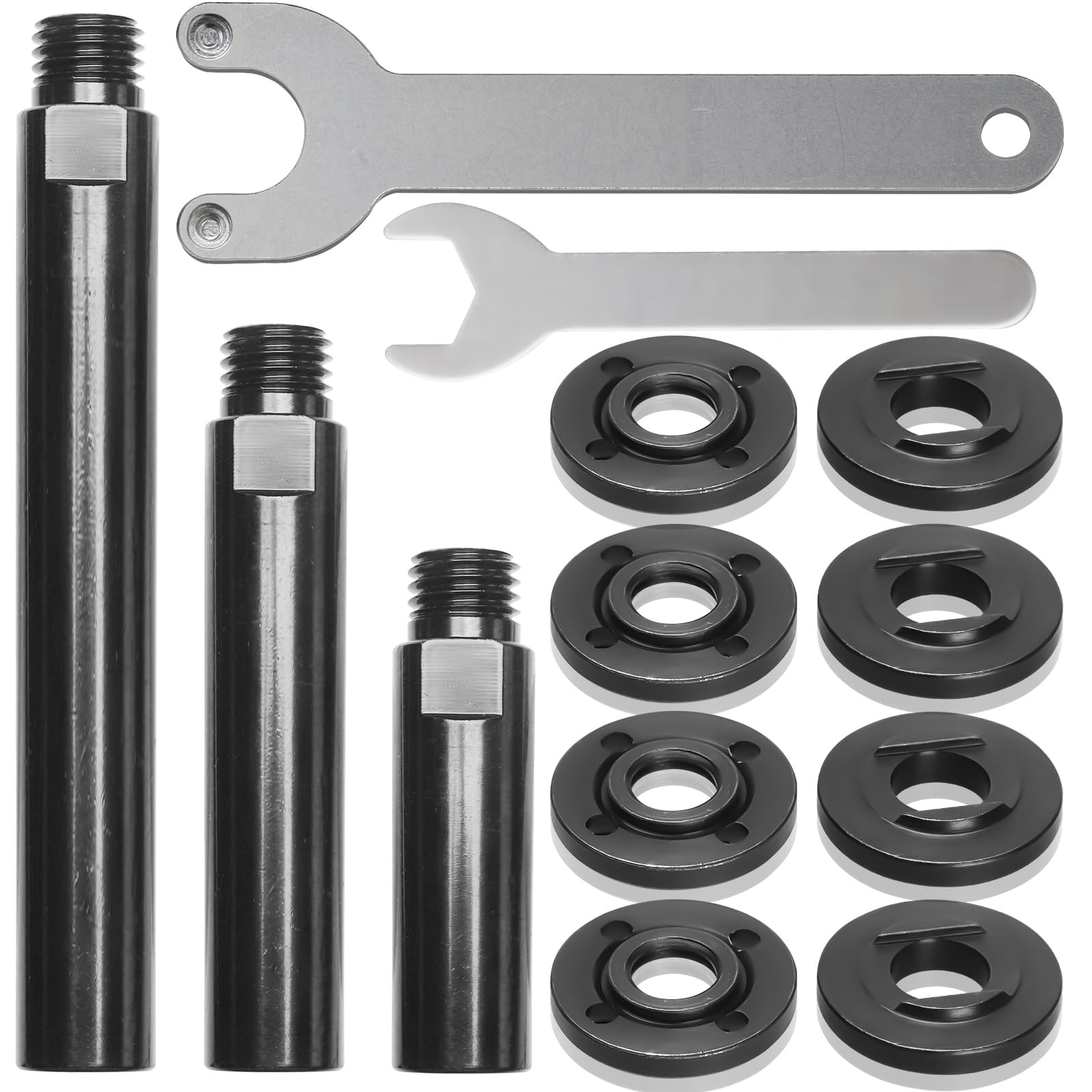 Angle Grinder Extension Rods Kit 3pc 5/8"-11 Thread Black Alloy Steel