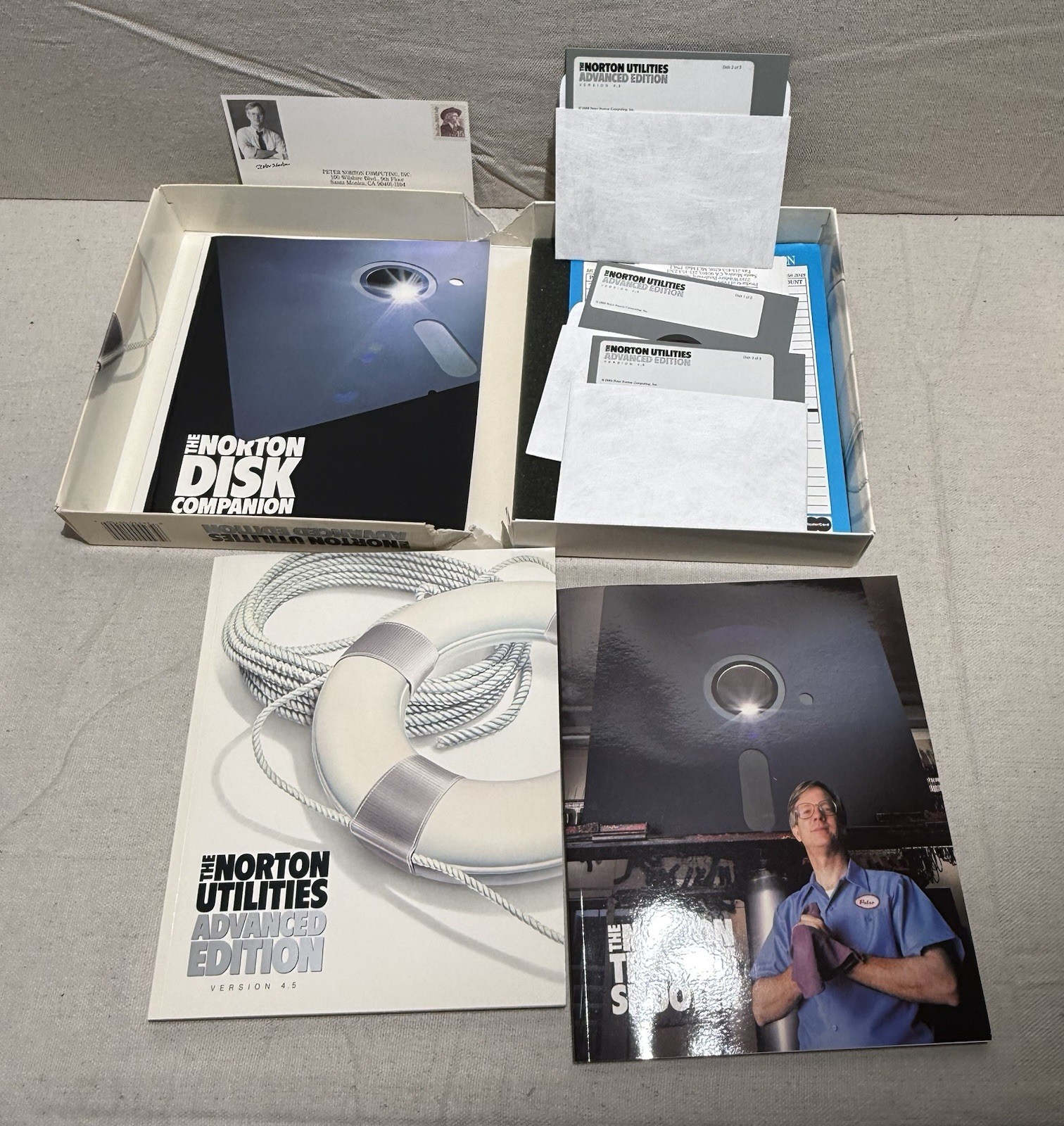 Norton Utilities Advanced Edition 4.5 Vintage PC DOS 5.25 Floppy Complete