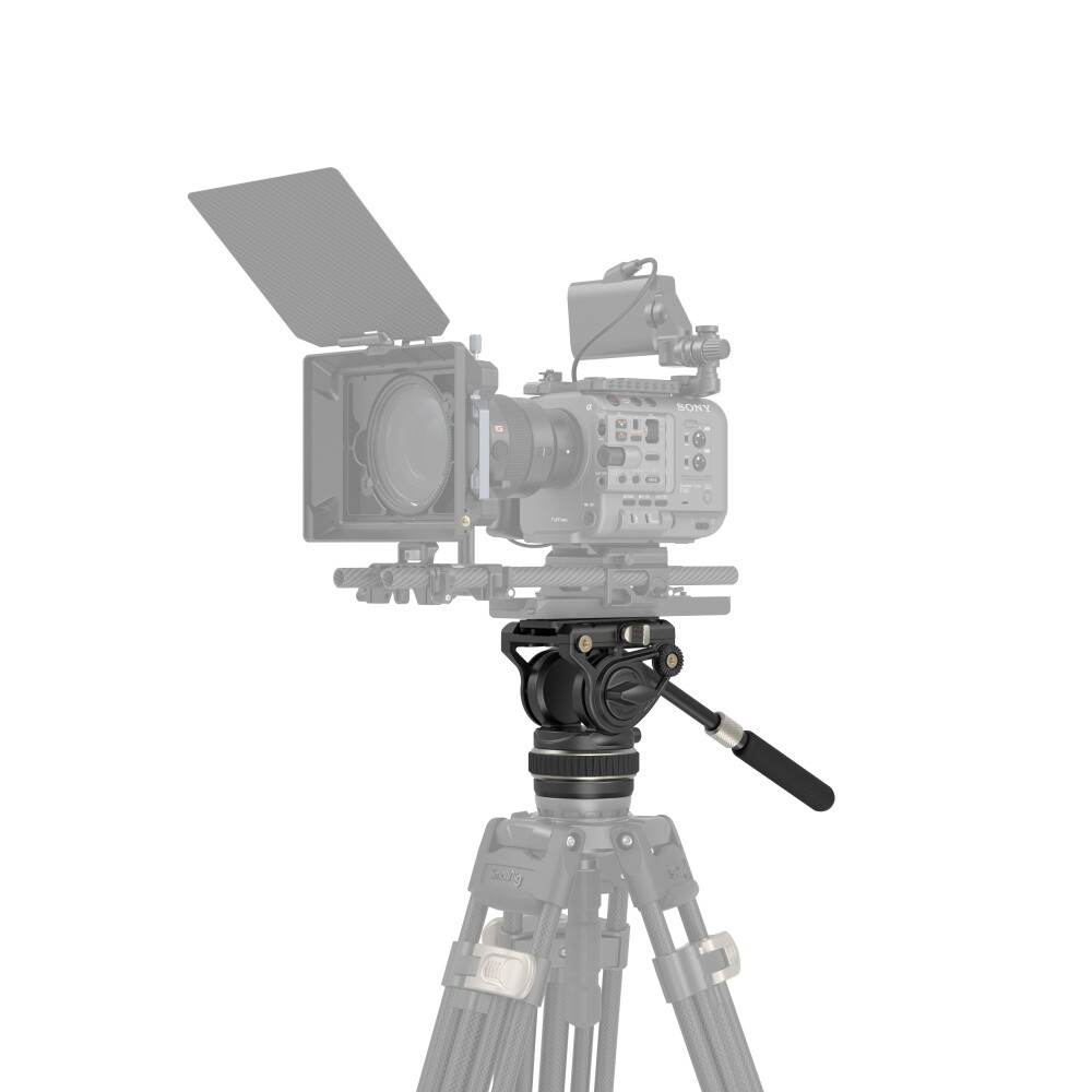 SmallRig DH10 Heavy Duty Tripod Fluid Video Head w/ Flat Base &Adjustable Handle