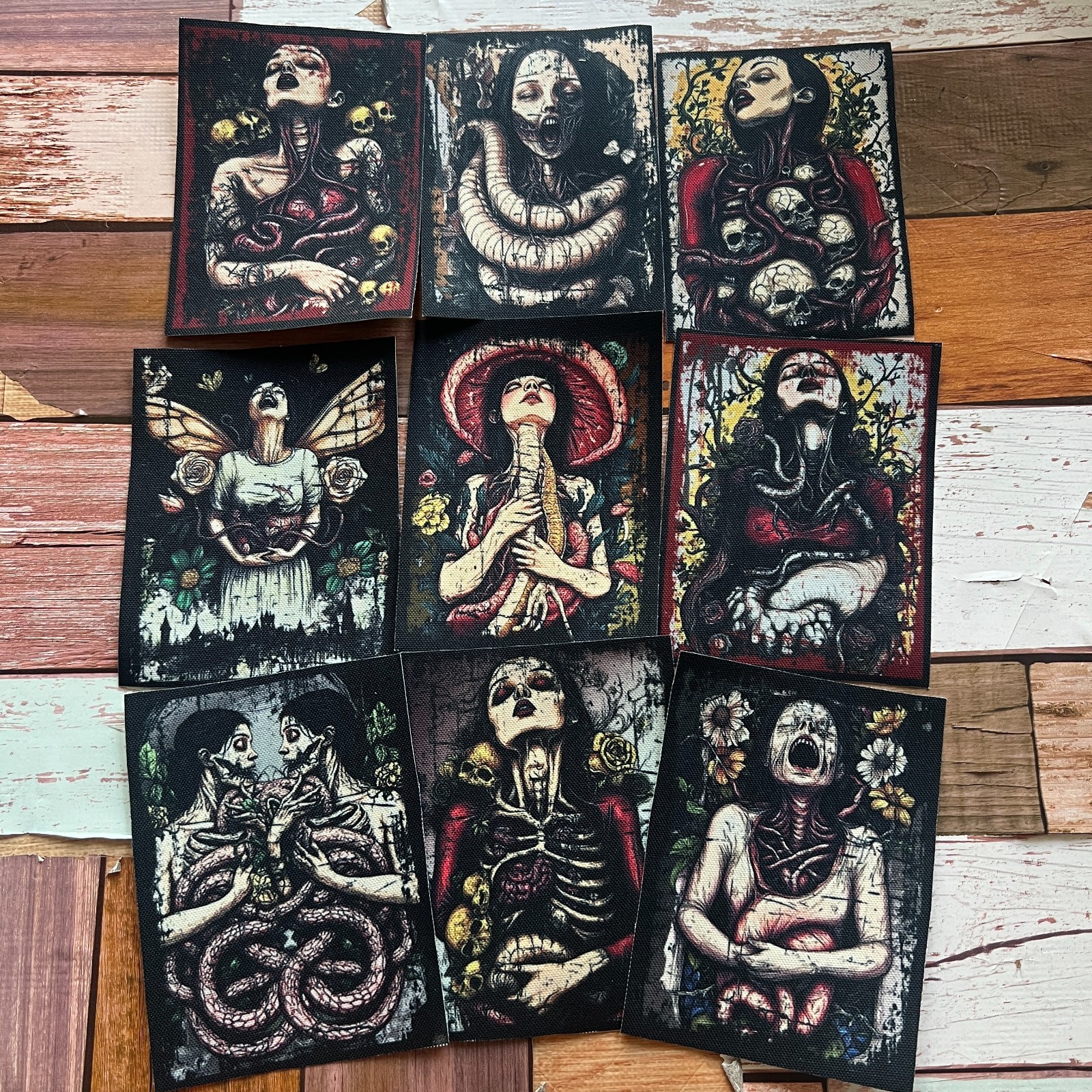 Alone in Dark Horror Dark Occult Grunge Iron on DIY Printed Canvas Patch