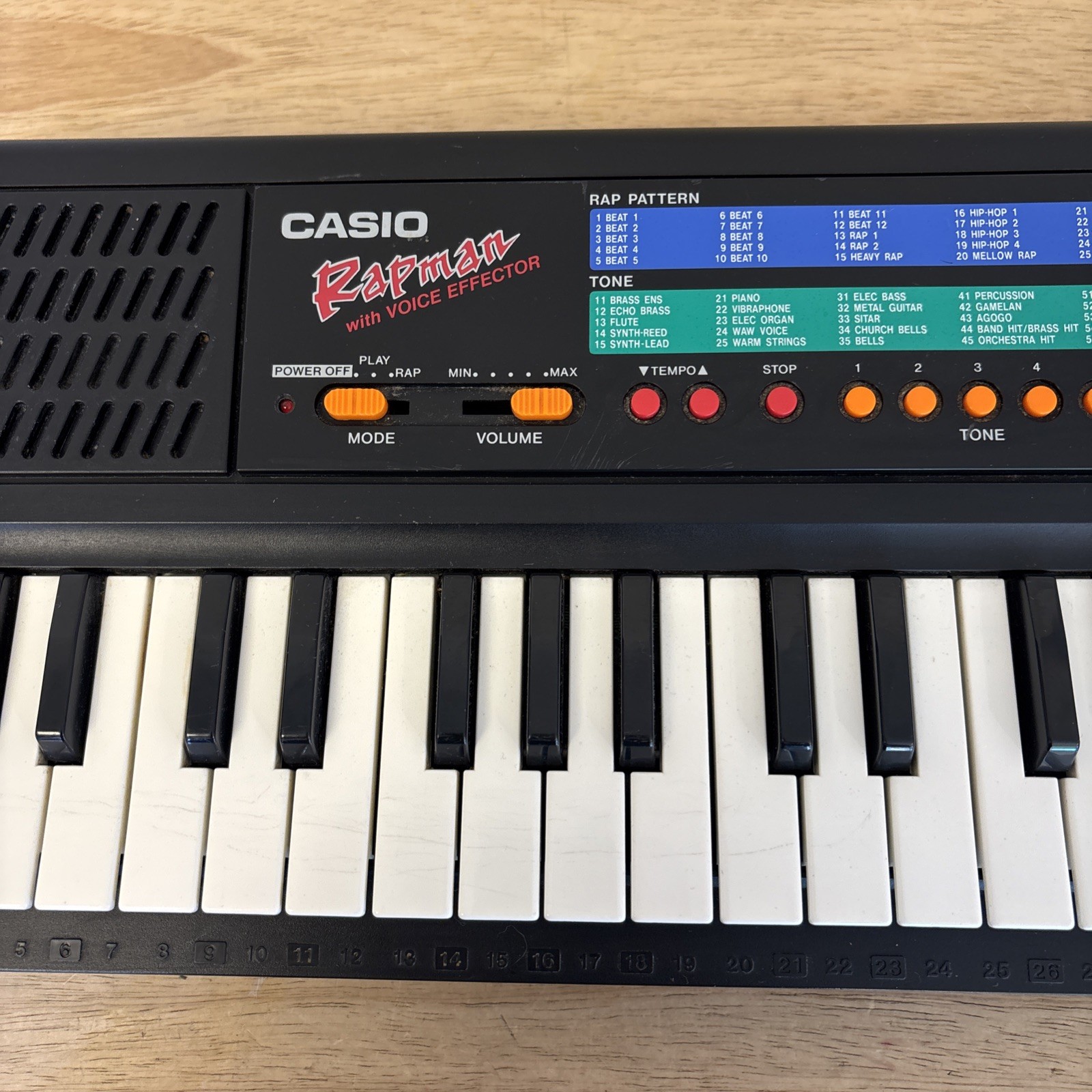 Vintage 1991 Casio Rapman Rap-1 Electronic Keyboard Voice Effector Working READ