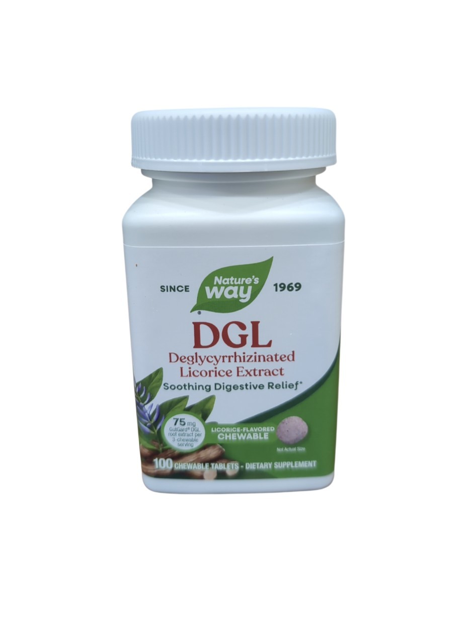 Nature's Way DGL Licorice Flavor 100 Chewable EXP  2/28