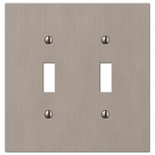 Barnard 2 Toggle Wall Plate - Brushed Nickel Cast