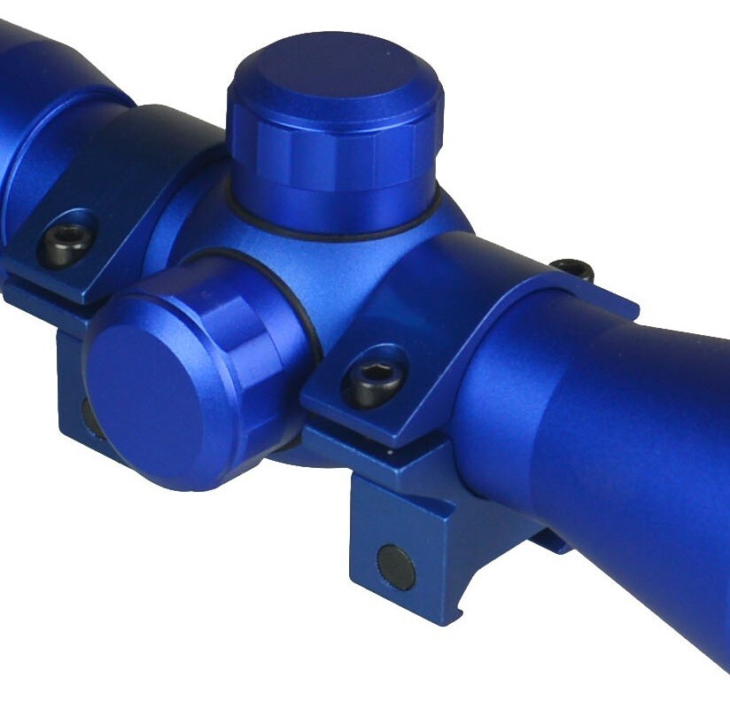 Blue Anodized 2 PCS Low Profile 1" Scope Ring Weaver Mount For 1" Tube Optics