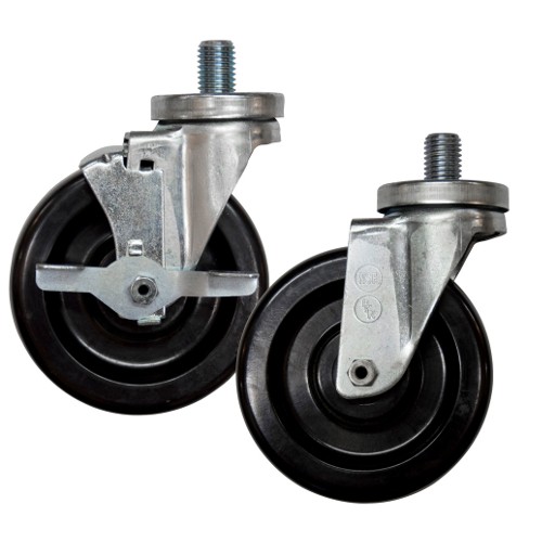BK Resources 5SBR9STPH4 5 in Stem Caster Set