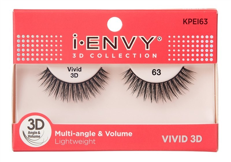 (2 PACK) Kiss I Envy Vivid 3D Lashes #63 Multi-Angle And Volume