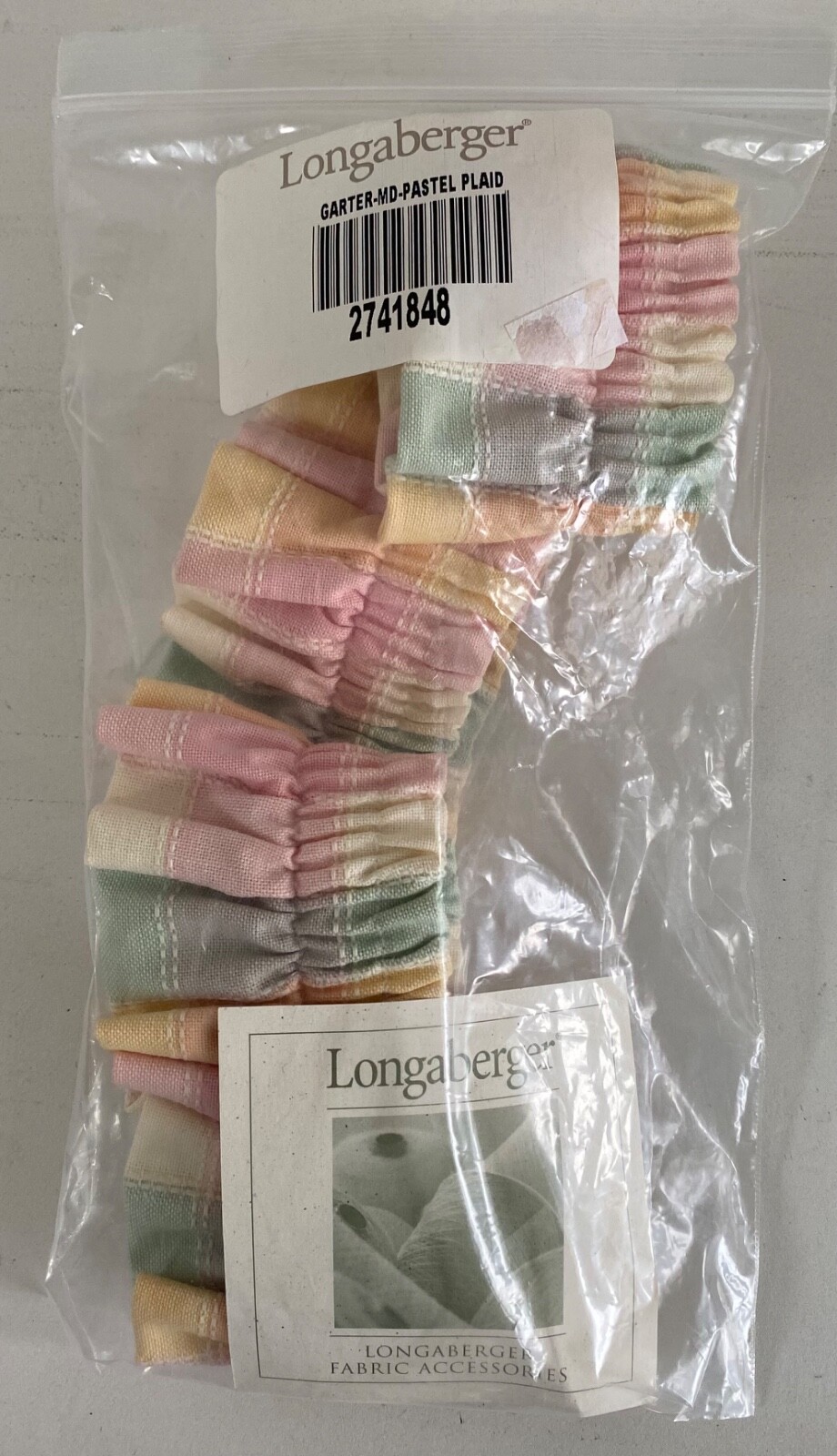 Longaberger Garter Pastel Plaid Medium
