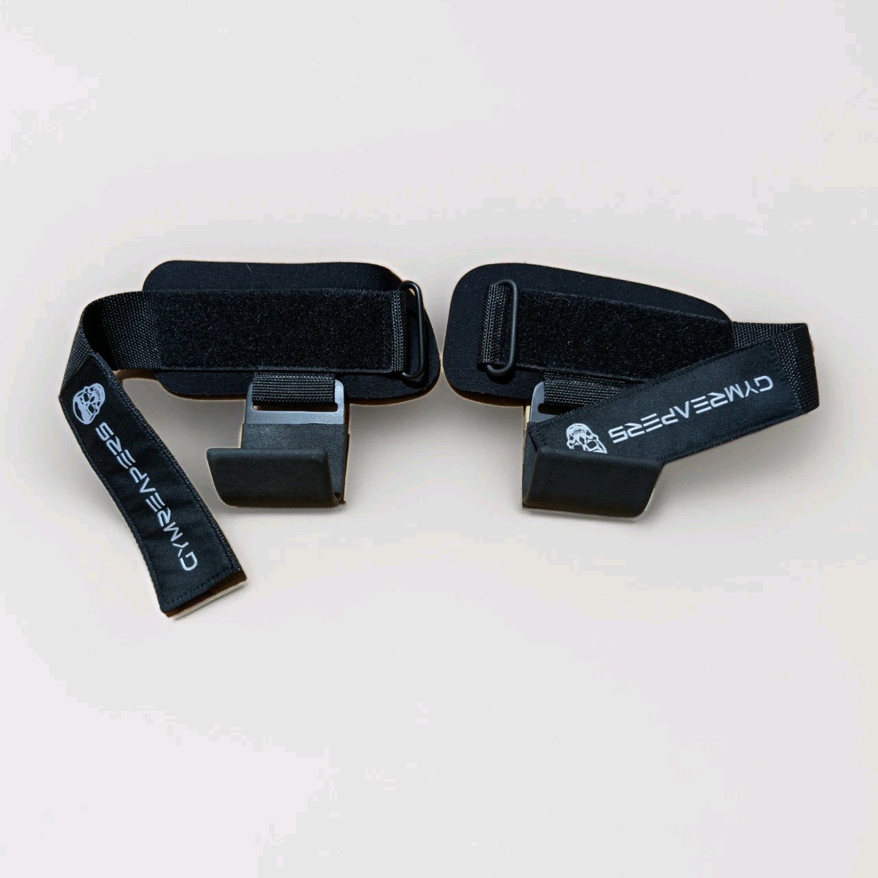 Gymreapers Weight Lifting Hooks (Pair), Heavy Duty Power Wrist One Size, Black
