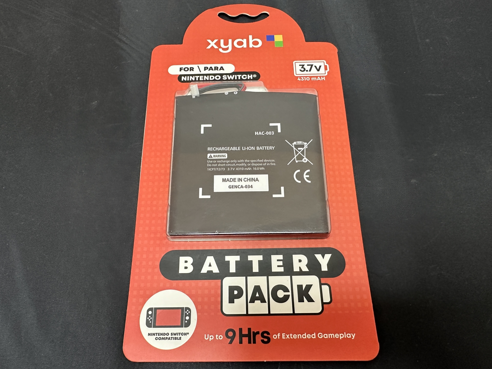 Xyab Battery Pack 3.7V 4310MAH For Nintendo Switch Not