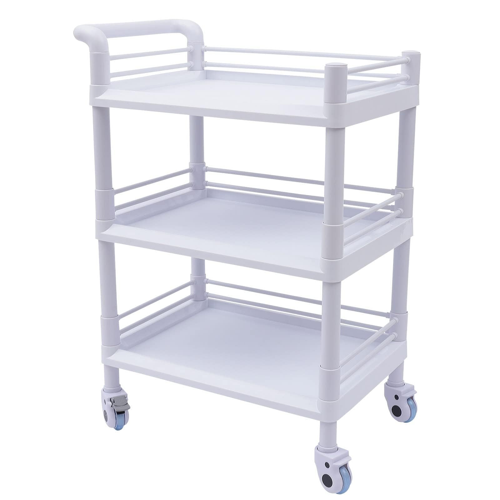 Medical Mobile Trolley Cart 3 Tier Medical Utility Cart for Hospital Dental Clin