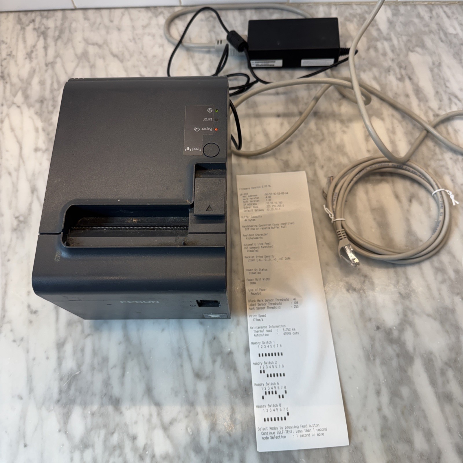 Epson TM-L90 M313A Thermal Label Printer with Power Cable
